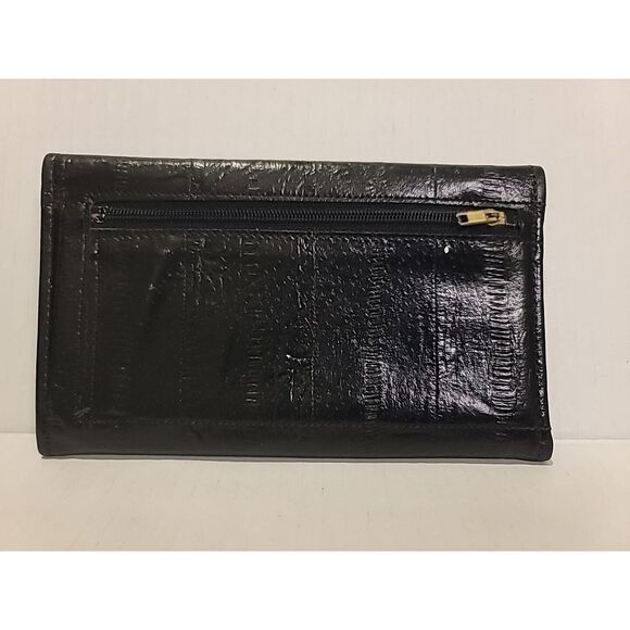 Eel‎ Skin Purse Lot Bright Blue, Violet, Black, Wine Clutch Wallet Bag